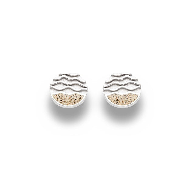 Ohrstecker Strandwellen sand