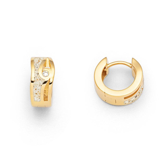 Ohrring "Maui" Strandsand/Zirkonia vergoldet