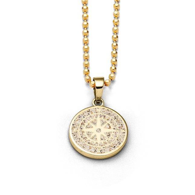 Anhänger "Kompassrose 2.0" vergoldet