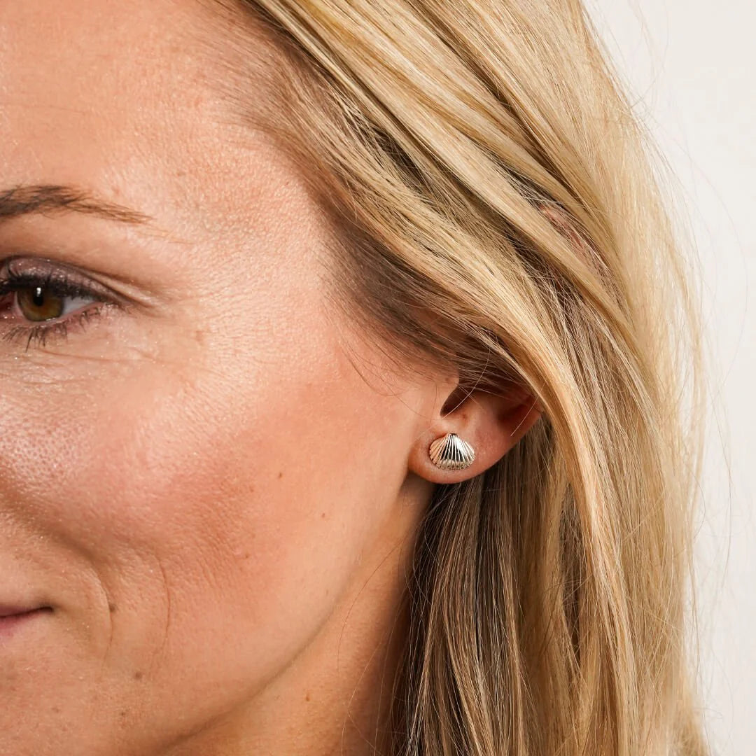 Ohrstecker Herzmuschel - Silber