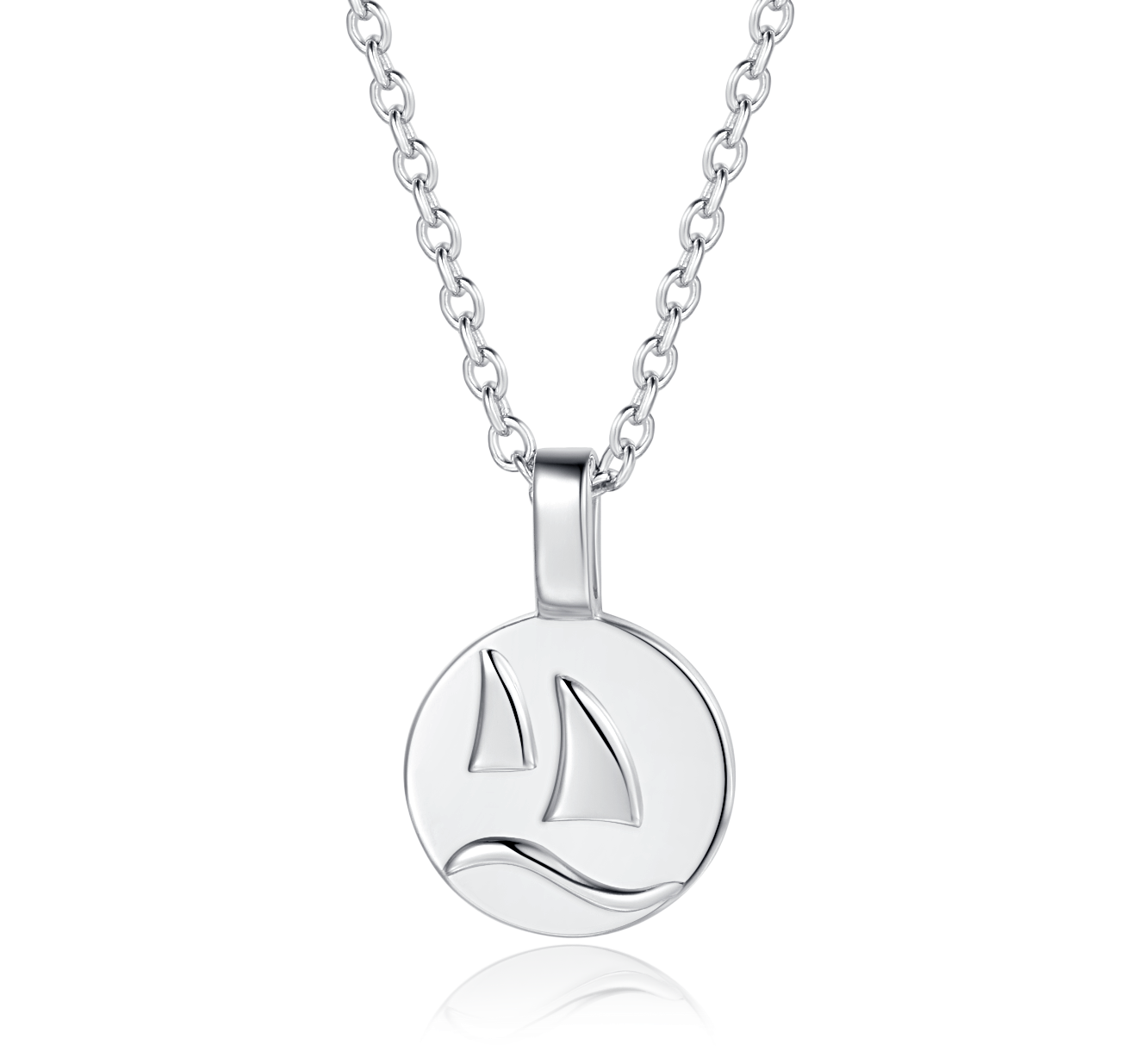 Silberkette mit Anhänger Segelboote