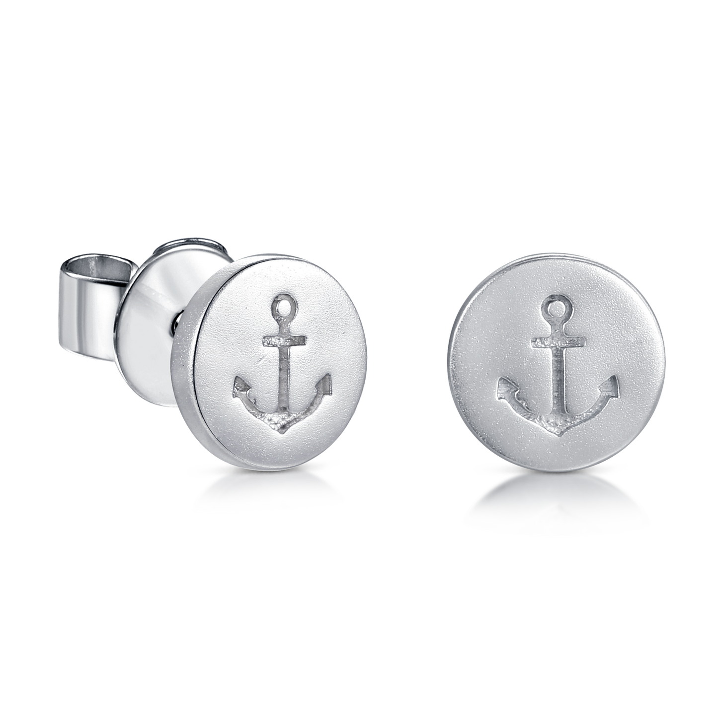 Ohrstecker Anker seidenmatt