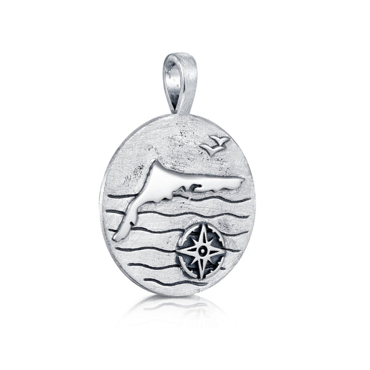 Anhänger "Fischland-Darß/ Kompassrose" silber