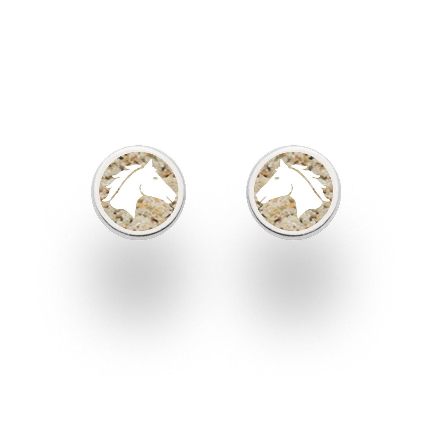 Ohrstecker "Pferdeglück" Strandsand