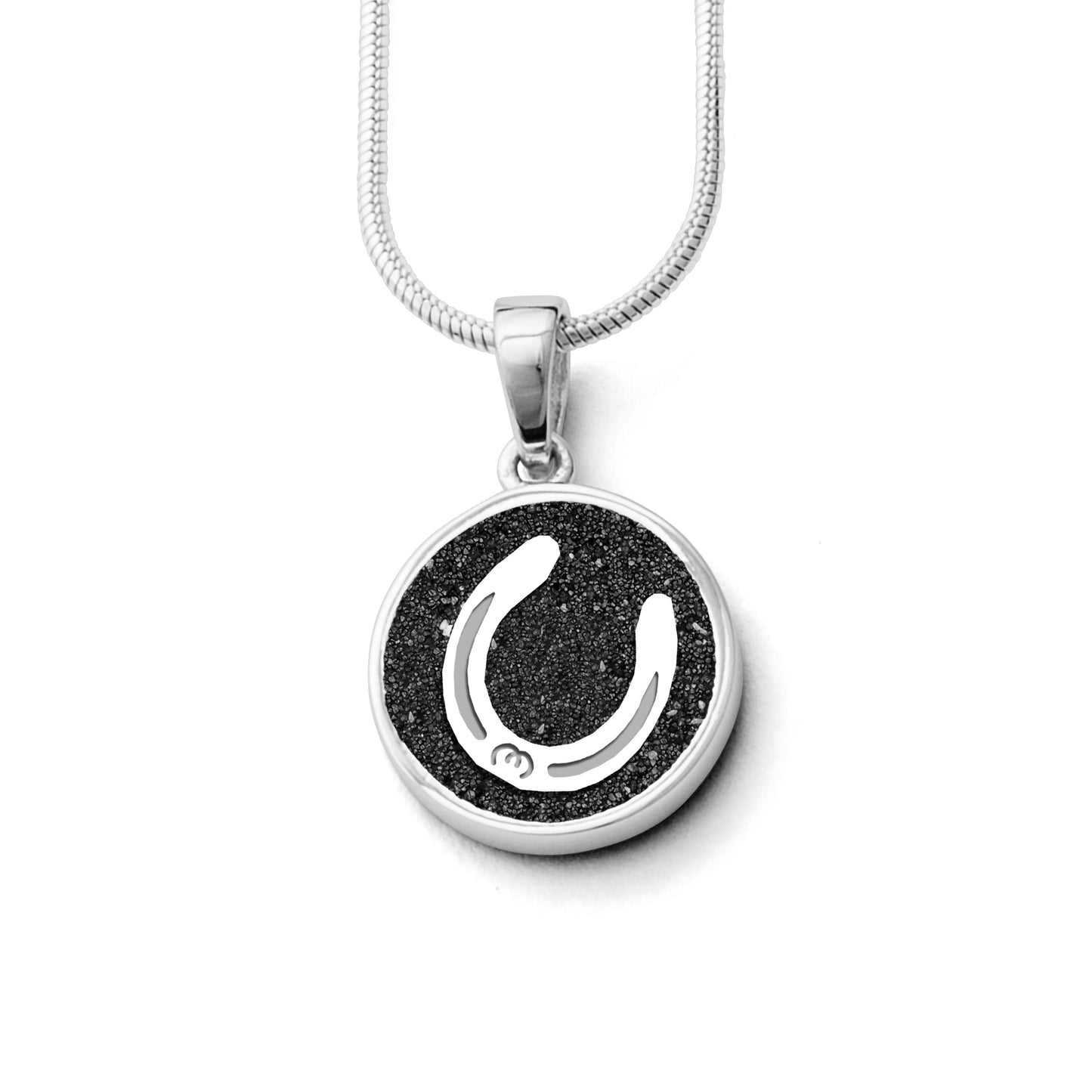 Anhänger Pferdeglück "Hufeisen" Lavasand