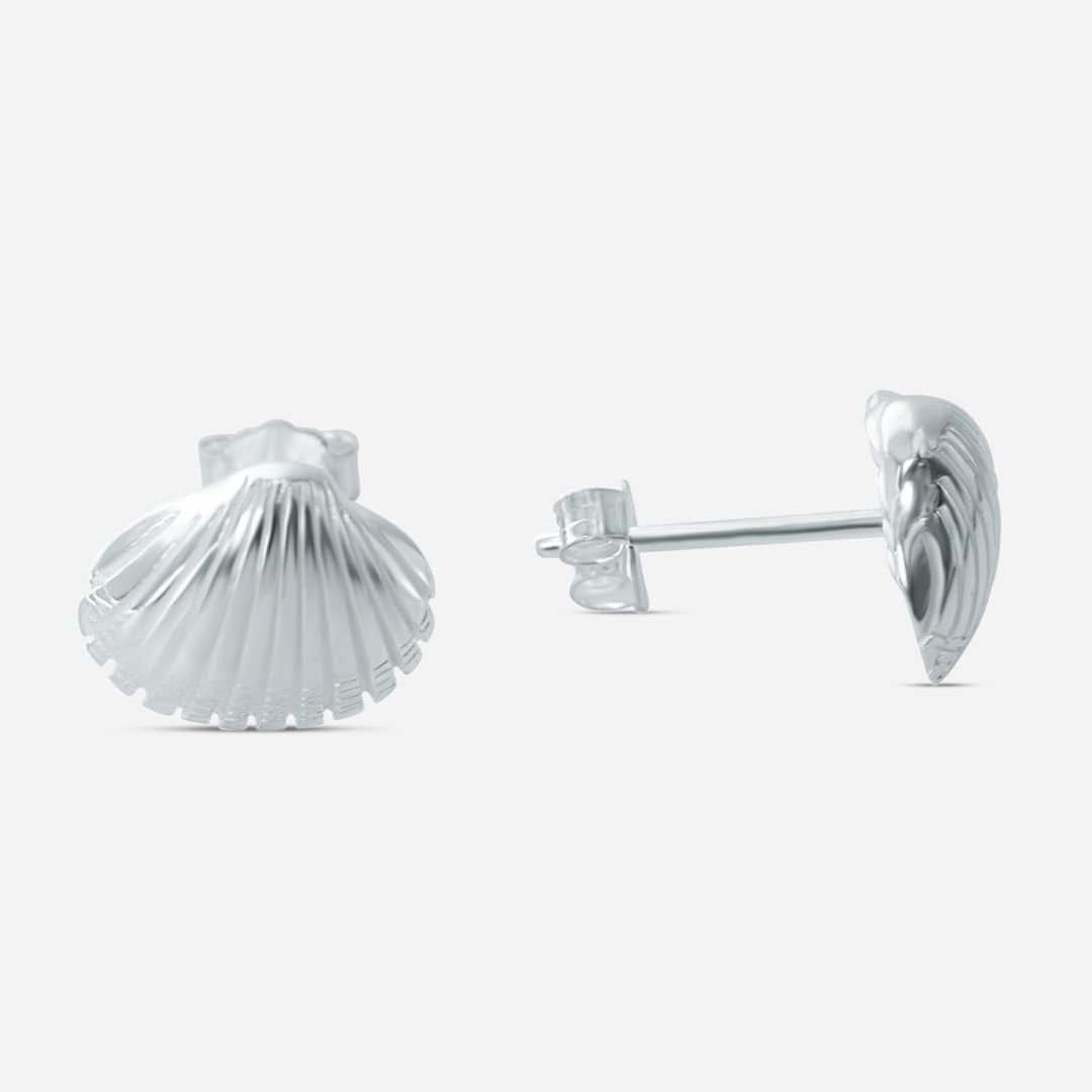 Ohrstecker Herzmuschel - Silber