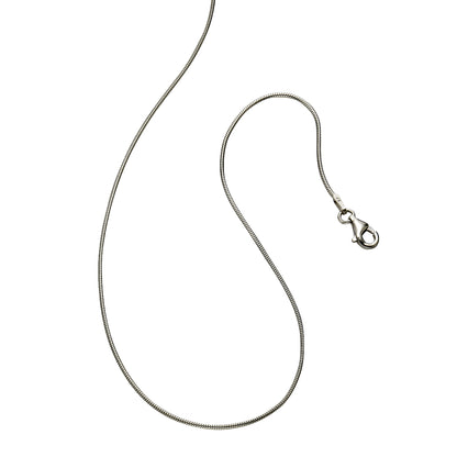 Collier Schlangenkette 925/- Sterling Silber rhodiniert 42 + 5cm