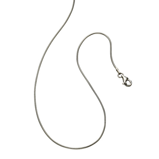 Collier Schlangenkette 925/- Sterling Silber rhodiniert 42 + 5cm