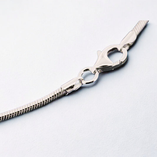 Kette "Schlange 2.0" rhodiniert 1,2 mm