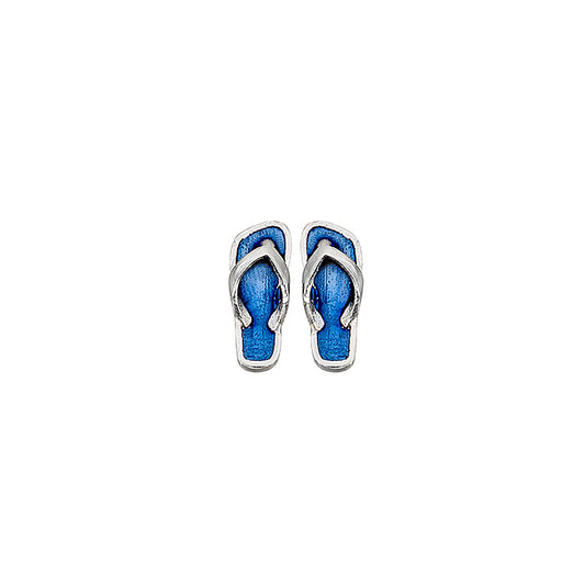 Ohrringe Flipflops Silber blau