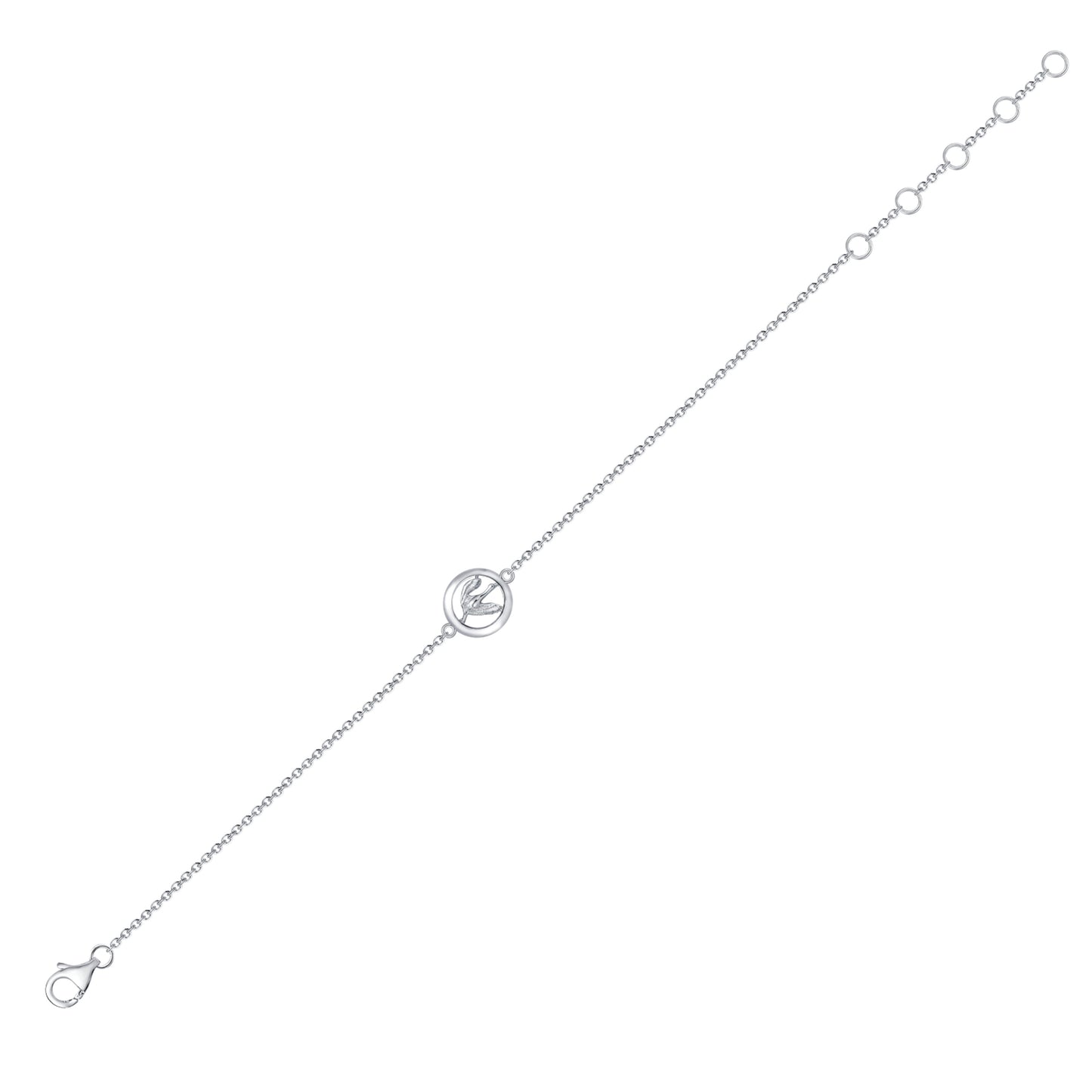 Armband aus 925er Silber – Fliegender Kranich